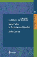 Metal Sites in Proteins and Models : Redox Centres /