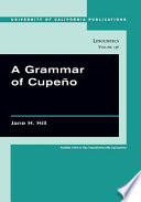 A grammar of Cupeño /
