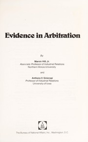 Evidence in arbitration /