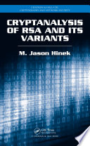 Cryptanalysis of RSA and its variants /