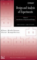 Design and analysis of experiments.