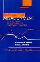 Exchange rate misalignment : concepts and measurement for developing countries /