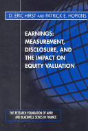 Earnings : measurement, disclosure, and the impact on equity valuation /