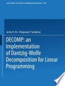 DECOMP : an implementation of Dantzig-Wolfe decomposition for linear programming /