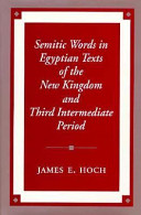 Semitic words in Egyptian texts of the New Kingdom and Third Intermediate Period /