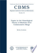 Topics in the homological theory of modules over commutative rings /