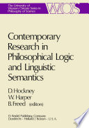 Contemporary Research in Philosophical Logic and Linguistic Semantics : Proceedings of a Conference Held at the University of Western Ontario, London, Canada /