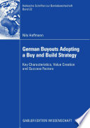 German buyouts adopting a buy and build strategy.