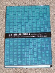On interpretation : meaning and inference in law, psychoanalysis, and literature /