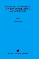 Design of low-voltage, low-power operational amplifier cells /