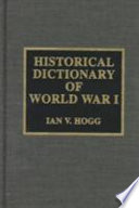 Historical dictionary of World War I /