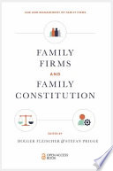 Family Firms and Family Constitution.