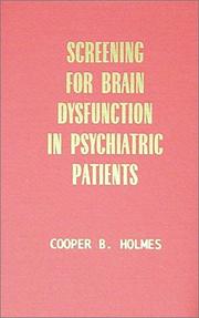 Screening for brain dysfunction in psychiatric patients /