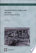 Financial sector policy and the poor : selected findings and issues /