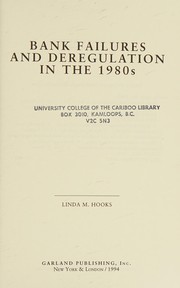 Bank failures and deregulation in the 1980's /