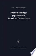 Phenomenology: Japanese and American Perspectives /