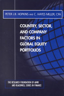 Country, sector, and company factors in global equity portfolios /