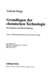 Grundlagen der chemischen Technologie : fur studium und berufsbildung /