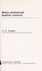 Basic statistical quality control /