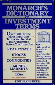 Monarch's dictionary of investment terms /