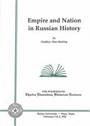 Empire and nation in Russian history /