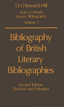 Bibliography of British literary bibliographies /