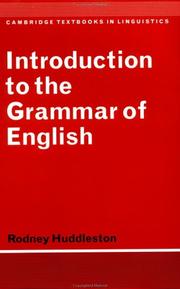 Introduction to the grammar of English /
