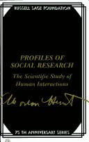 Profiles of social research : the scientific study of human interactions /
