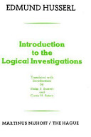 Introduction to the Logical investigations : a draft of a preface to the Logical investigations (1913) /