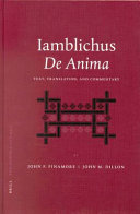 Iamblichus De anima /