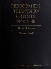 Performers' television credits, 1948-2000 /