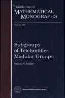 Subgroups of Teichmuller modular groups /