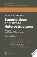 Superlattices and other heterostructures : symmetry and optical phenomena /
