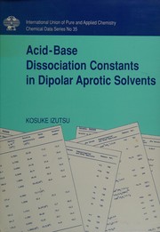 Acid-base dissociation constants in dipolar aprotic solvents /