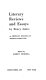Literary reviews and essays on American, English, and French literature /