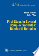 First steps in several complex variables : Reinhardt domains /