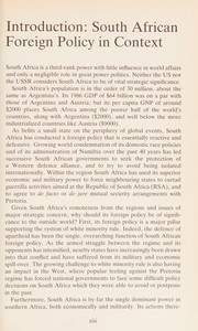 The defence of white power : South African foreign policy under pressure /
