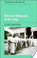 Electoral allegiance in Sri Lanka /
