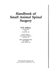 Handbook of small animal spinal surgery /