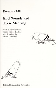 Bird sounds and their meaning /