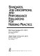 Standards, job descriptions, and performance evaluations for nursing practice /