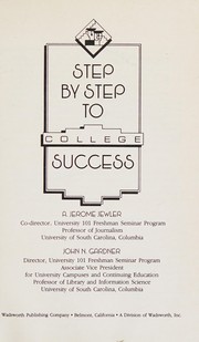 Step by step to college success /