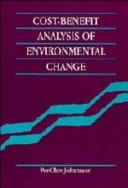 Cost-benefit analysis of environmental change /