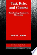 Text, role, and context : developing academic literacies /