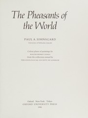The pheasants of the world /