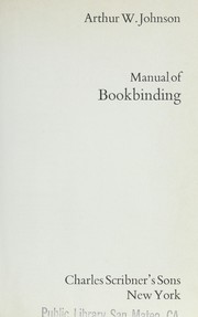 Manual of bookbinding /