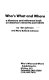 Who's what and where : a directory and reference book on America's minority journalists /