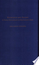Knowledge and society : a social epistemology of Montaigne's Essais /