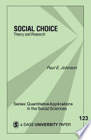 Social choice : theory and research /