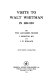 Visits to Walt Whitman in 1890-1891 /